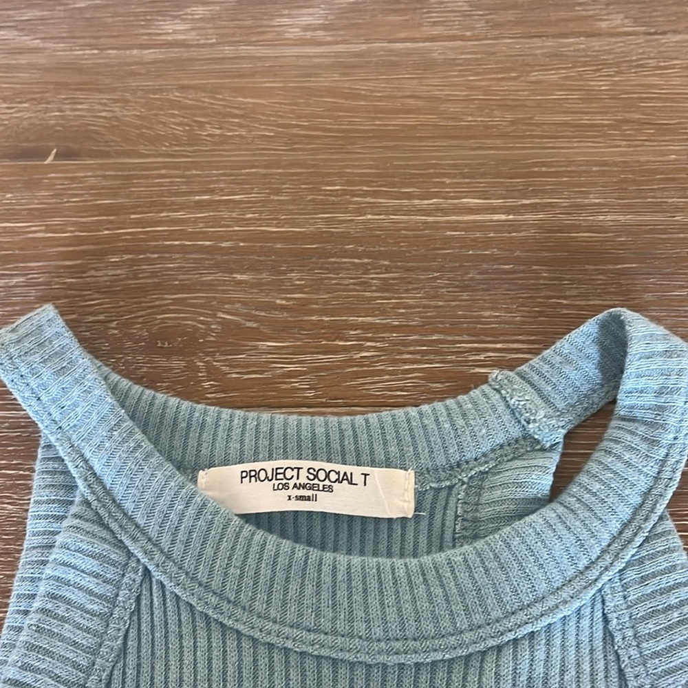 Blue Ribbed Tank - Picture 3 of 3